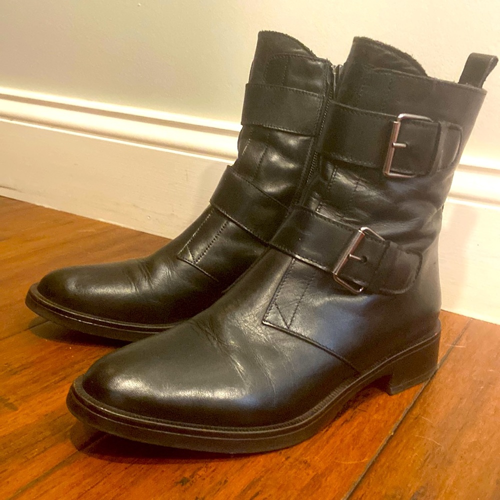 Black Italian Leather Boots
